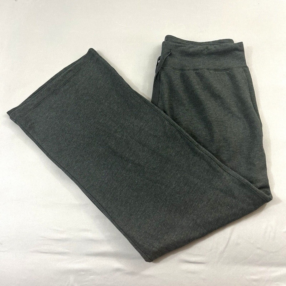 Eddie Bauer Sweatpants Men XL Drawstring Gray Fleece Lined Lounge Drawstring‎